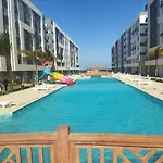 Wonderful Two-Bedroom Apartment Balcony In Fanadir Aqua Park Beach
