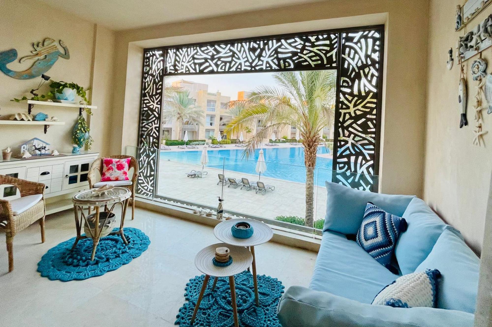 Mangroovy - Elgouna Authentic Designer Shared 2 Bdr Each With Private Bathroom For Kitesurfers With Pool View & Access Hurghada