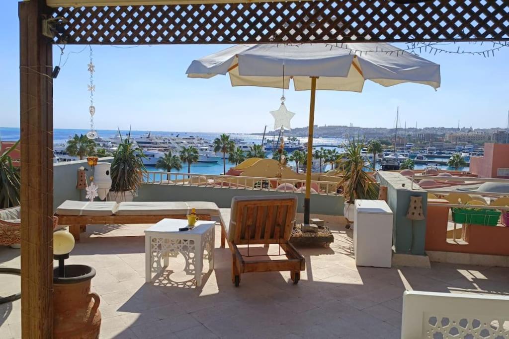 Sunny Sea View Marina On Private Roof * Hurghada